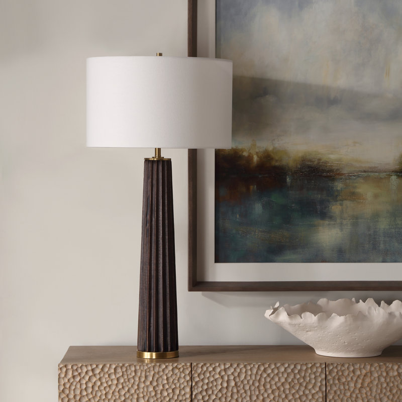 Lavene Dark Scalloped Table Lamp
