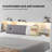 2 in 1 Bookcase Headboard With Charging Station & 2 Led Lights,Removeable Upholstered Panel-923117127-923117126