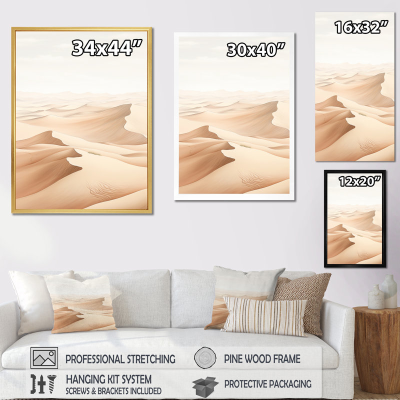 «Desert Sands Of Slumber Dreams IV», reproduction sur toile, Toile tendue, H 40 po x l 30 po x P 1,5 po
