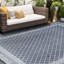 Tapis bleu marine / blanc en polypropylène tissé à la machine Hassett-976109103