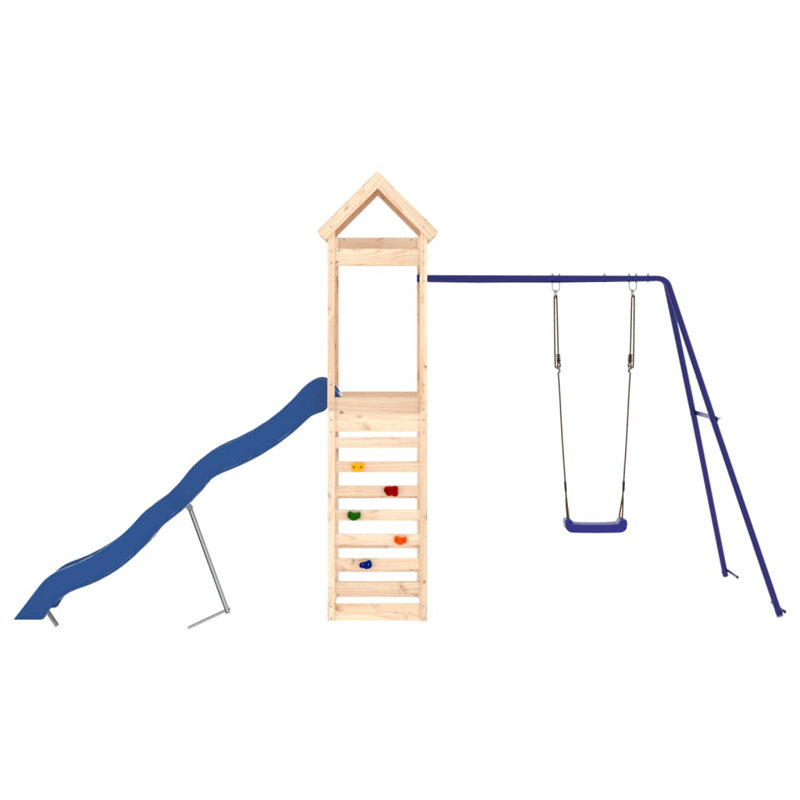Galicia Freeport Park Swing Set with, Natural/Blue