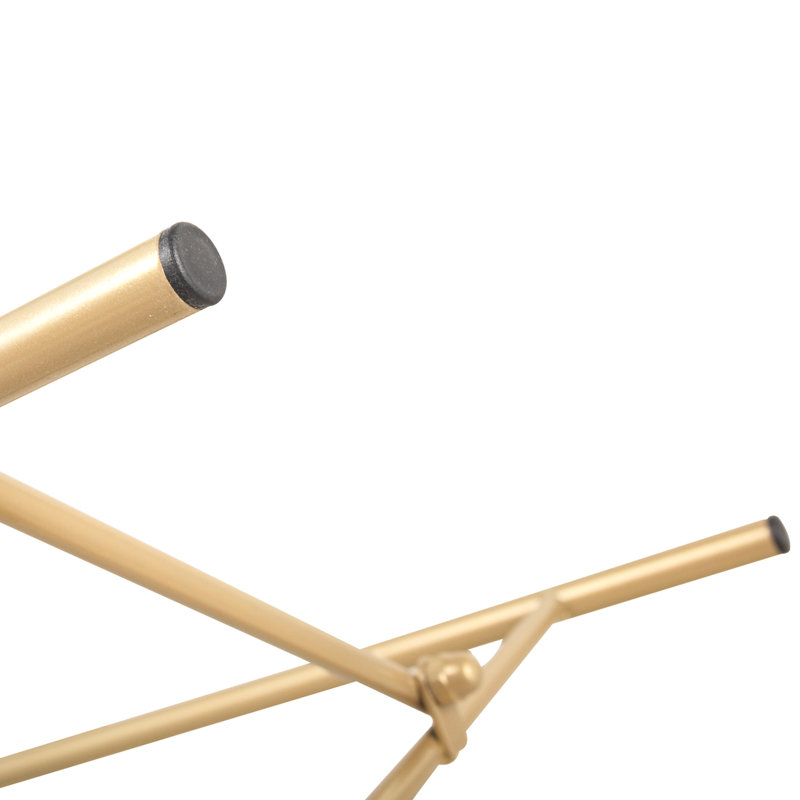 Support moderne pour 2 plantes pliables en métal doré, pour diverses utilisations intérieures et extérieures en métal doré, décoration robuste