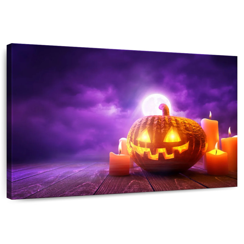 Lelend Glowing Halloween Pumpkin, 34" H x 51" W