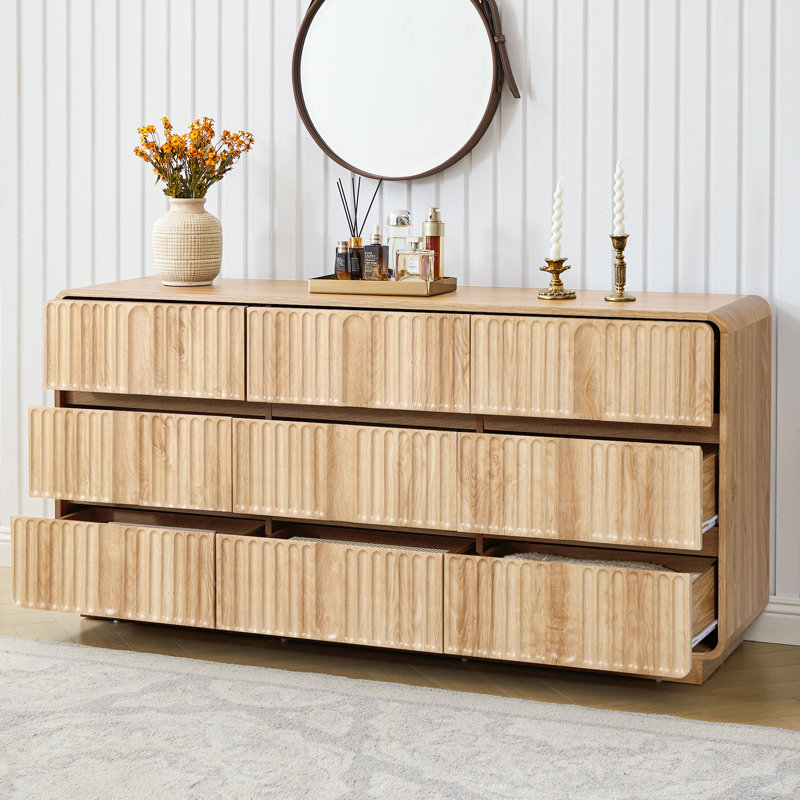 Commode moulée à 9 tiroirs (l 60,2 po), Jaune