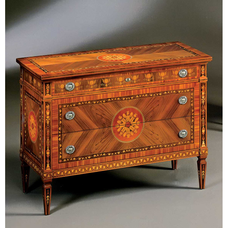 Maggiolini 50'' Wide 3 Drawer Sideboard
