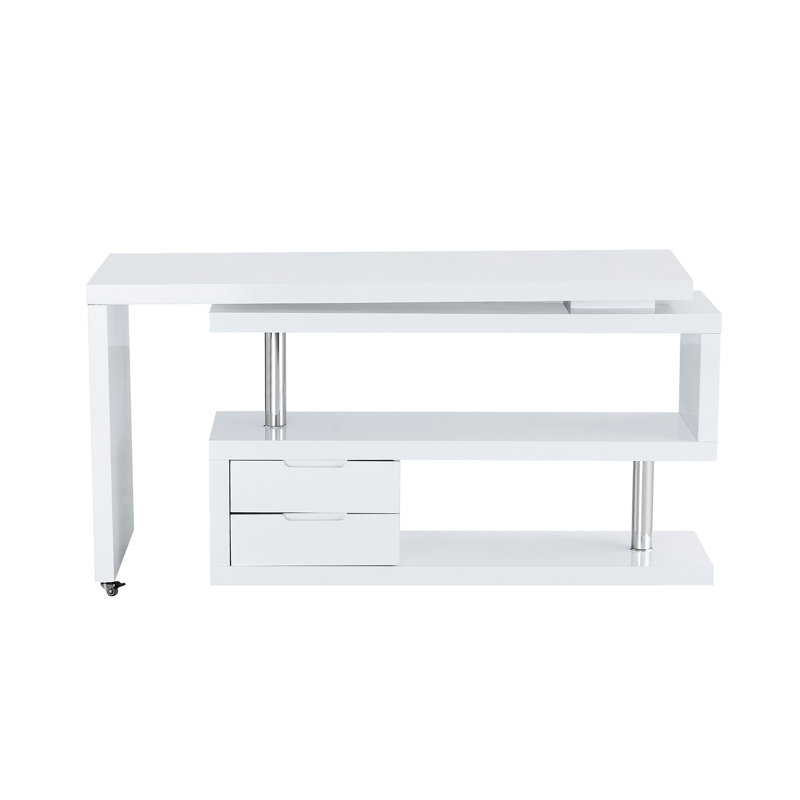 Bureau d'ordinateur en L 92,5 po Lazaya