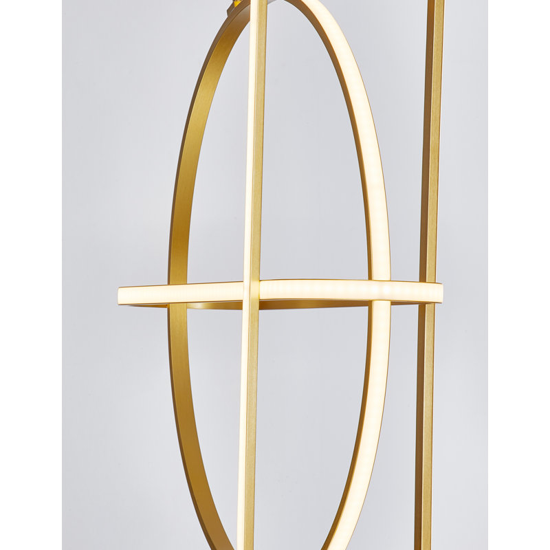 3 - Light LED Unique/Statement Pendant, Gold