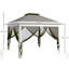 Instant Pop-Up Patio Gazebo with Double-Layer Canopy, Zippered Mesh Netting, Adjustable Height, and Carry Bag, Dark Grey, for Outdoor Backyard Garden Use