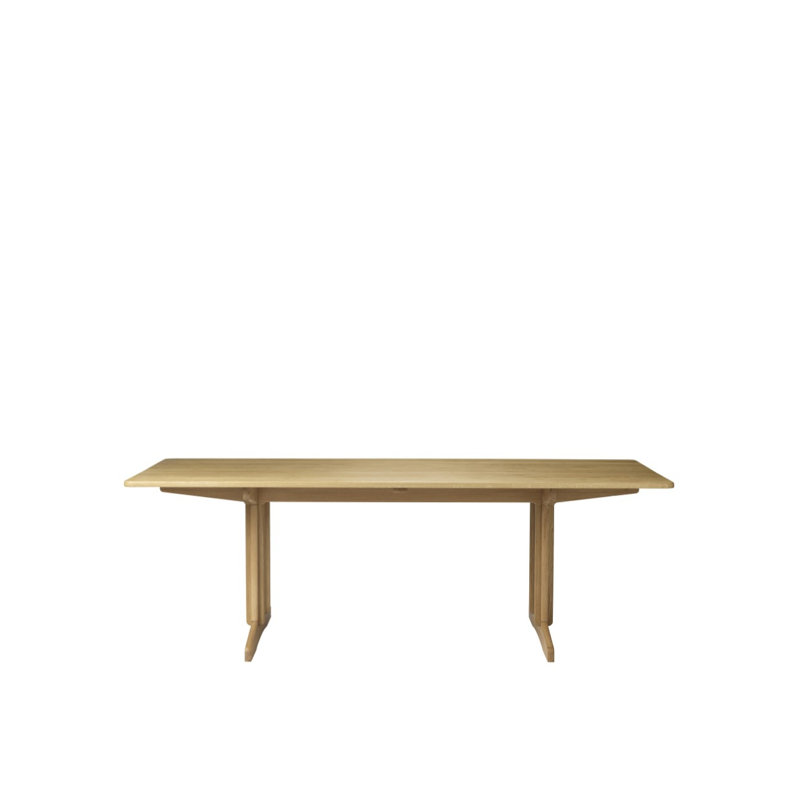 Shaker Solid Oak Dining Table, 29.3"H x 86.6"L x 35.4"W