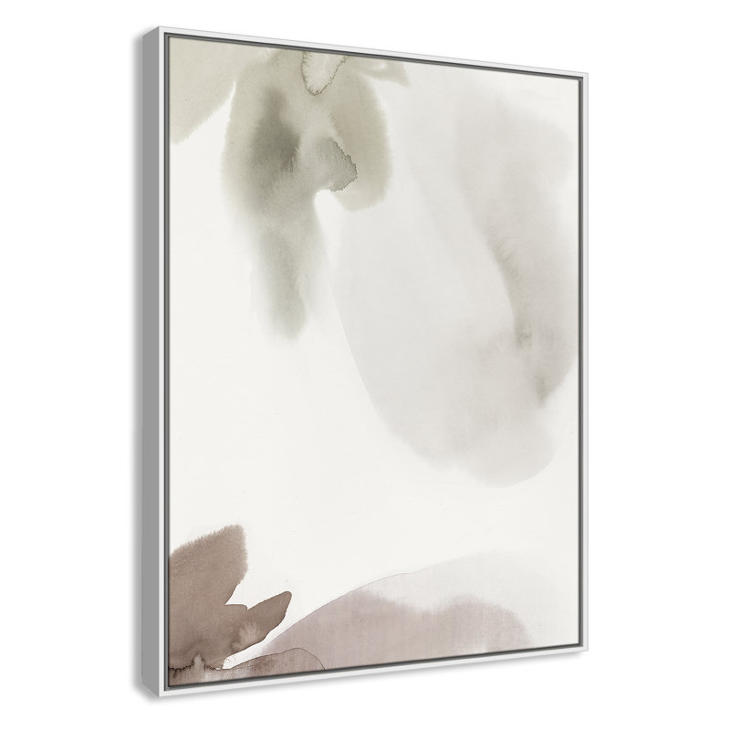 Weslyn Hopeful I - Floater Frame Painting on Canvas, White Framed, 41.5" H x 31.5" W x 2" D