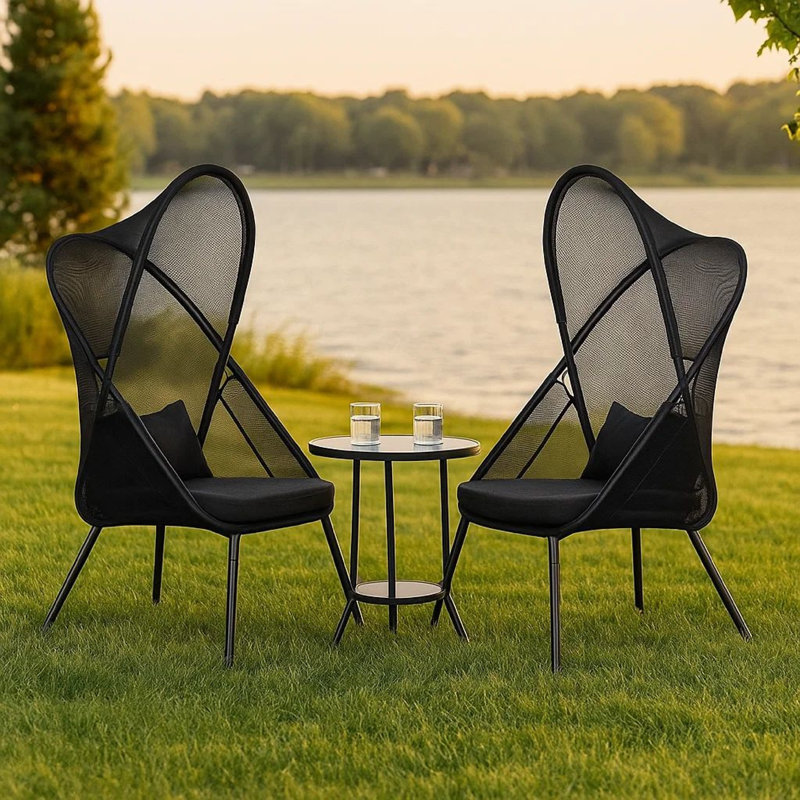 Ensemble de 2 chaises pliantes empilables et rembourrées en acier Jordara