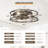 20" Low Profile Caged Ceiling Fan with Light Kit and Remote Control-1713128401