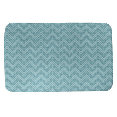 Tapis pour salle de bain à motif à chevrons à la main Stephenie
