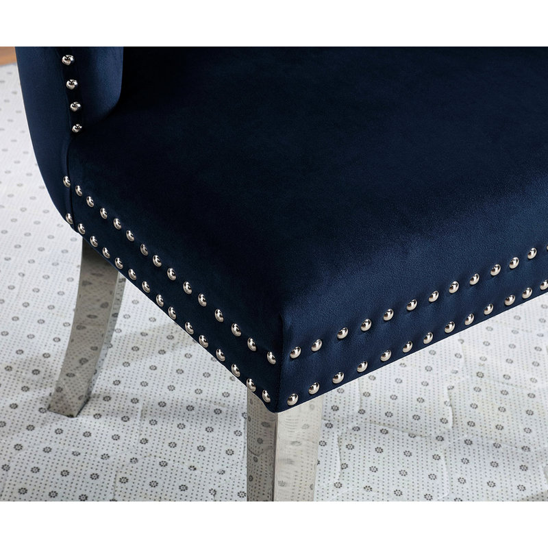 Fauteuil à oreilles contemporain en flanelle de style contemporain à 2 boutons avec pieds et garniture 2 pièces rembourrés lumineux