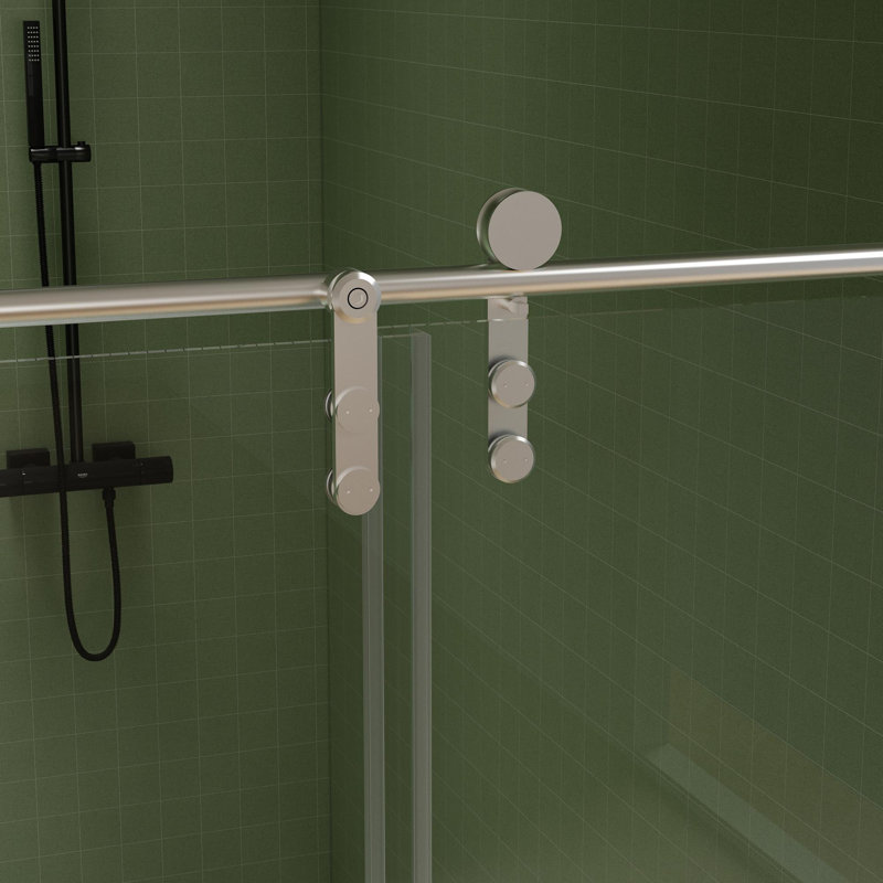 Porte de douche coulissante double sans cadre l 56 à 60 po x H 70 po
