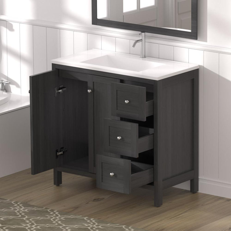 Bathroom Vanity with Sink (Black)