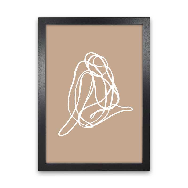 Tangled Lines Female3 by Planeta444 - Print, Black Framed, 63cm H x 46cm W x 3cm D
