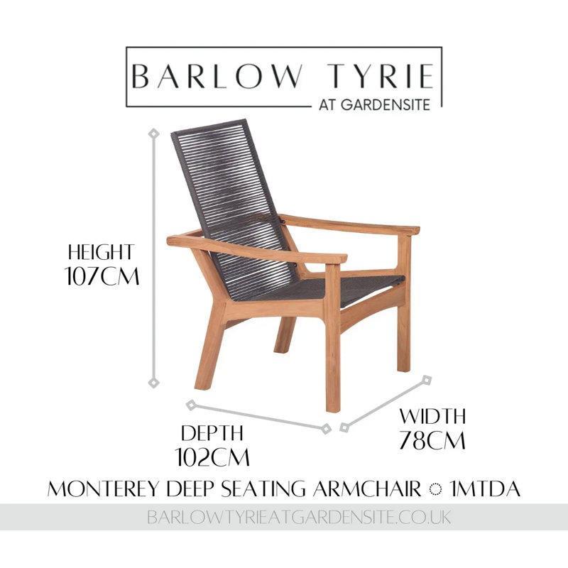 Monterey Deep Seating Armchair, Platinum
