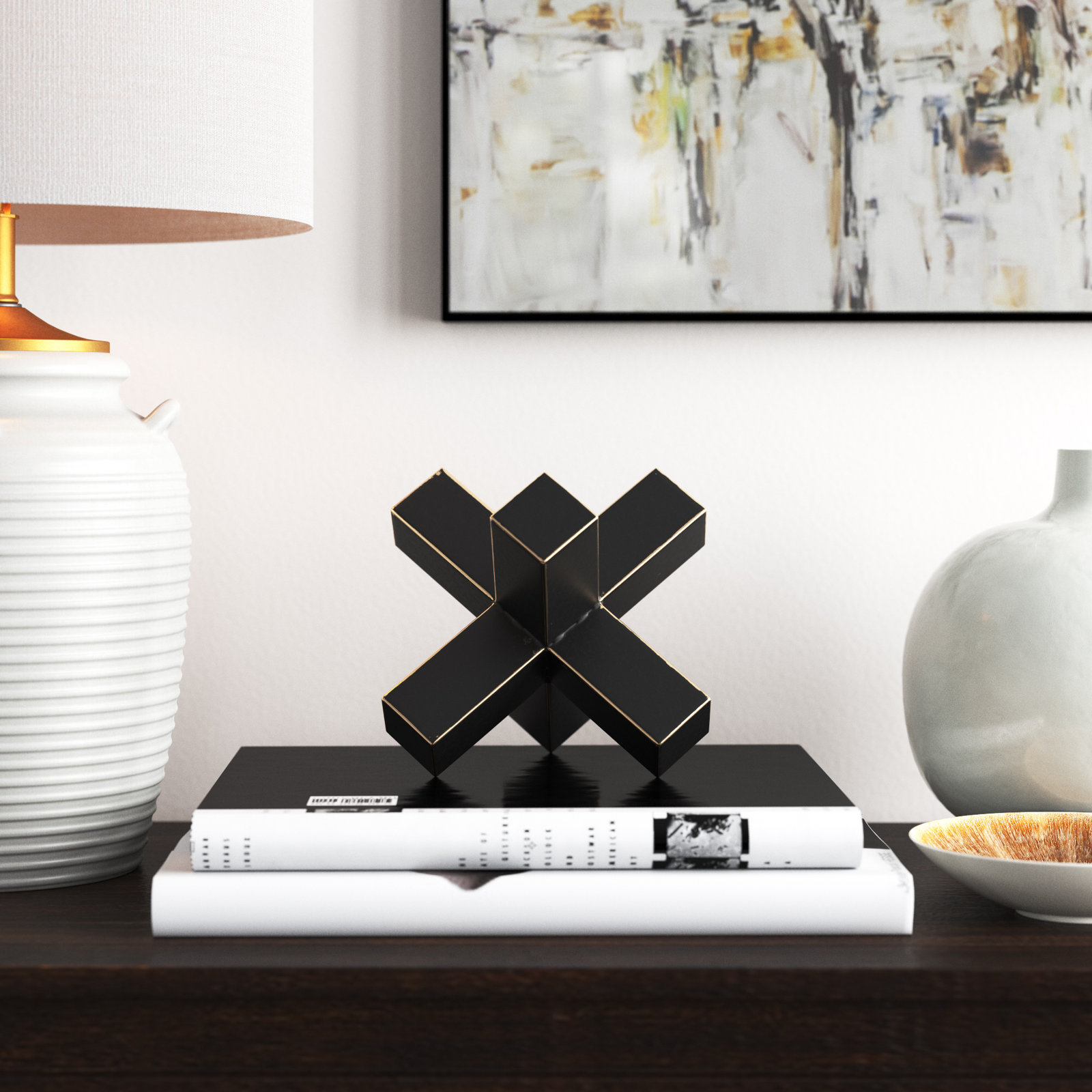 Halcott Sculpture, 6.3" H x 6.7" W x 7.7" D