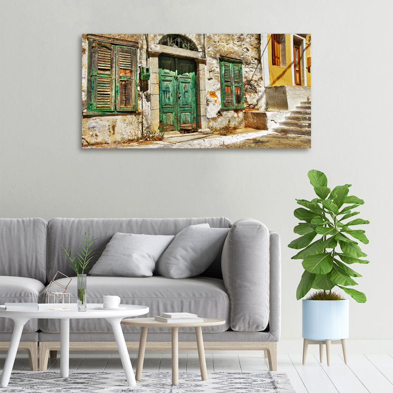 Greek Streets - No Frame Print on Canvas