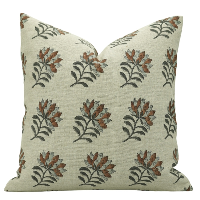 Housse de coussin intérieur / extérieur Floral Linen, H 16 po x l 16 po
