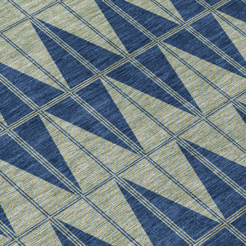 Machine Washable Indoor/Outdoor Kugler ACN2415 Geometric Rug, Rectangle 5' x 7'6"