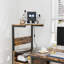 Bureau d'ordinateur polyvalent avec prises de courant, charge USB et tablettes de rangement réversibles pour le bureau personnel et les jeux-208261368