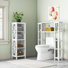 Lund Wooden Bath Set With 1 Over The Toilet Bathroom Shelf And1 Tall Bath Storage Shelf