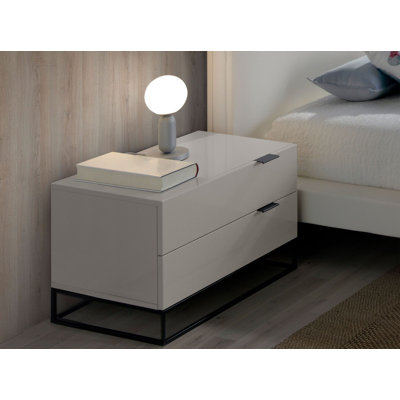 55cm W Manufactured Wood Bedside Table