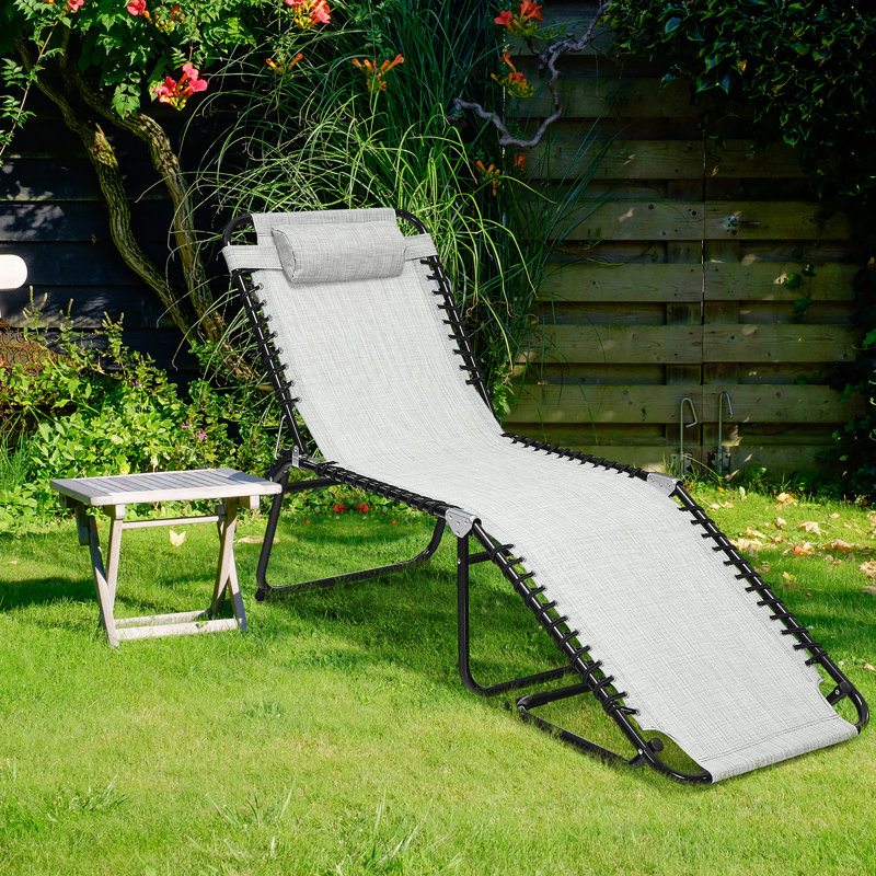 Chaise longue inclinable Arguello, Gris