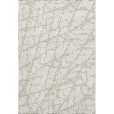 Premium Machine Washable Prisco Ivory Rug