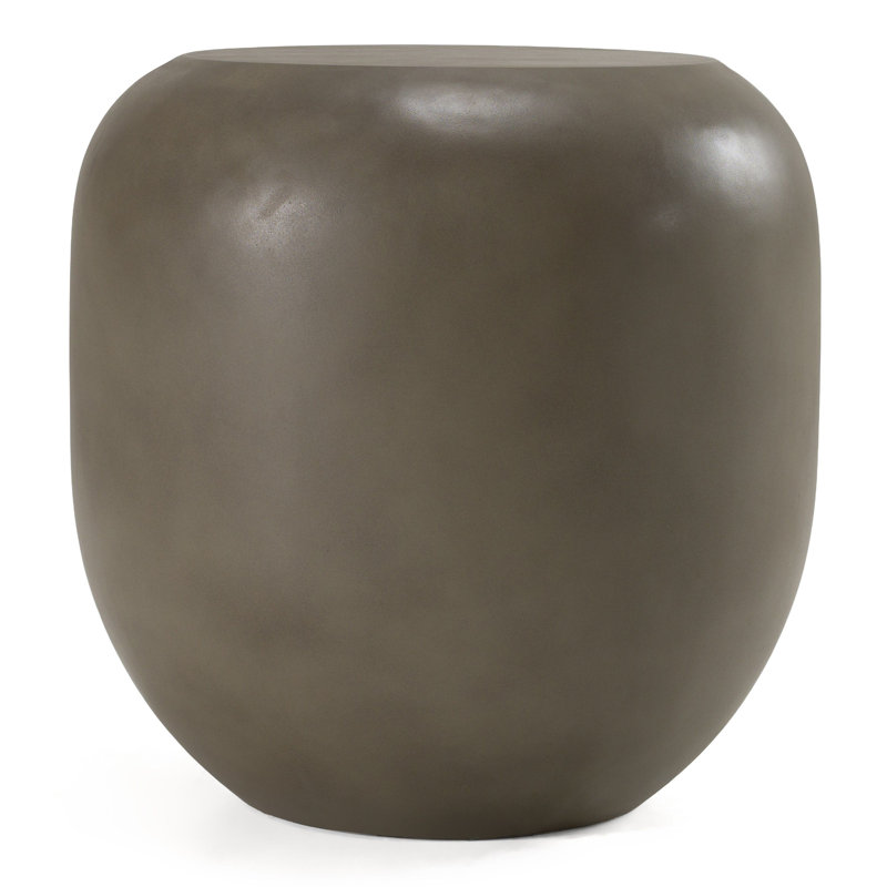 Denny - Table de bout moderne gris Contrete