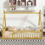 Lit simple en forme de tente avec garde-corps-625849616