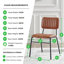 Dorsey Tan Upholstered Faux Leather Dining Chairs - Modern Mid Century Industrial Style