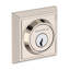 Chamfered Square Deadbolt Single Cylinder Deadbolt in Satin Nickel-1079365525