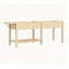 Lit de jardin surélevé, boîte de jardin surélevée en bois, avec table d'appoint, tablette inférieure, doublures de lit et trous de drainage-129165829