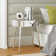 Anchal  Glass Mirrored Side Table with Storage