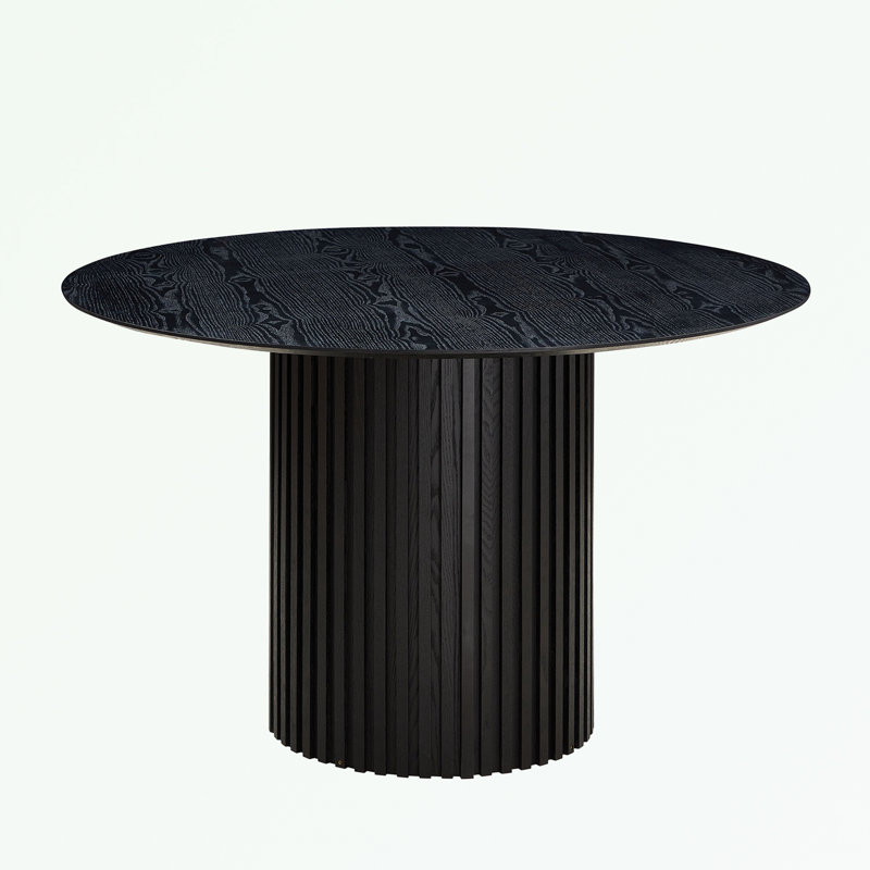 Round shape Dining Table with sturdy base, Black