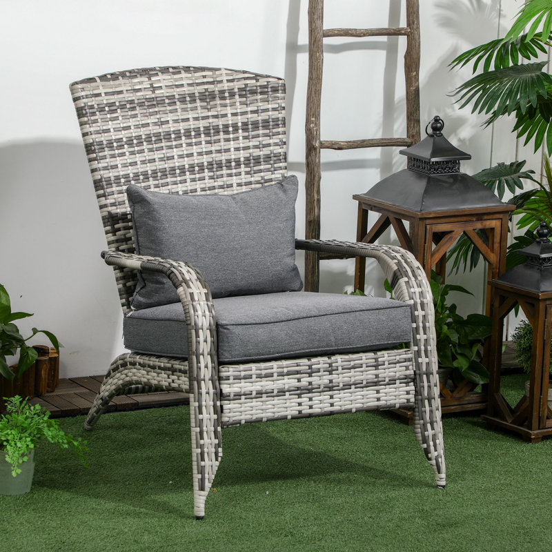 Chaise longue Kadarian Adirondack, Gris, Gris