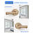 MRML Champagne Bronze Privacy Door Handle, Interior Bedroom Bathroom Door Lever Privacy Door Handle, Aluminium Alloy Handle Lever-125528276-138203004