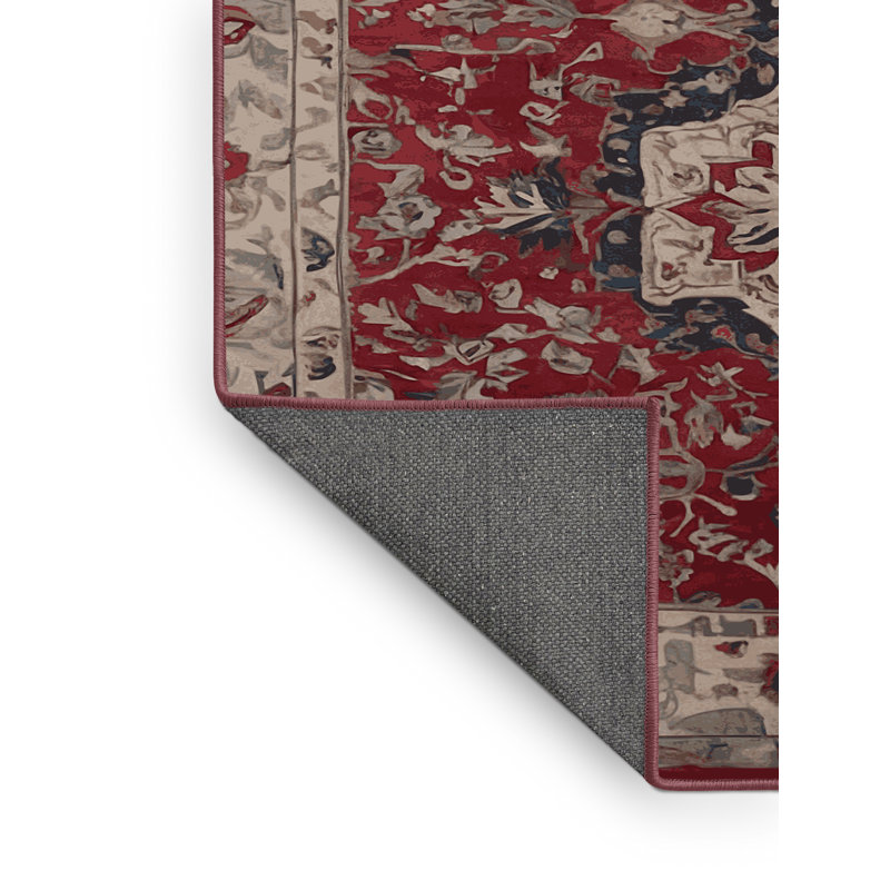 Silky Soft Plush Red Area Rug, Rectangle 2' x 3'