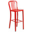 Tabouret de bar d'intérieur et d'extérieur de qualité commerciale avec dossier à lattes verticales-424817859-444989070