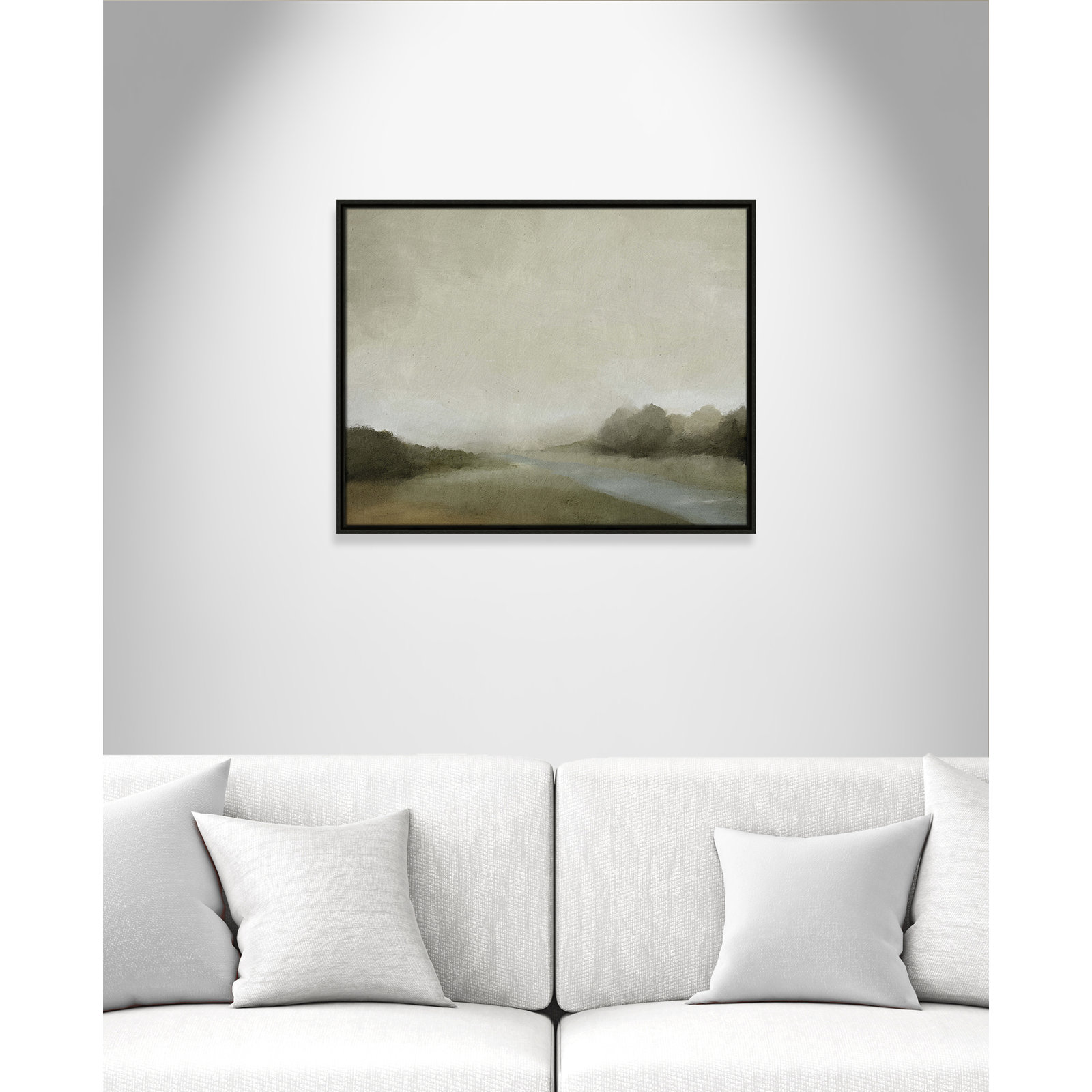 Vanora "Lovers Creek" Painting, 23.5" H x 29.5" W, Espresso