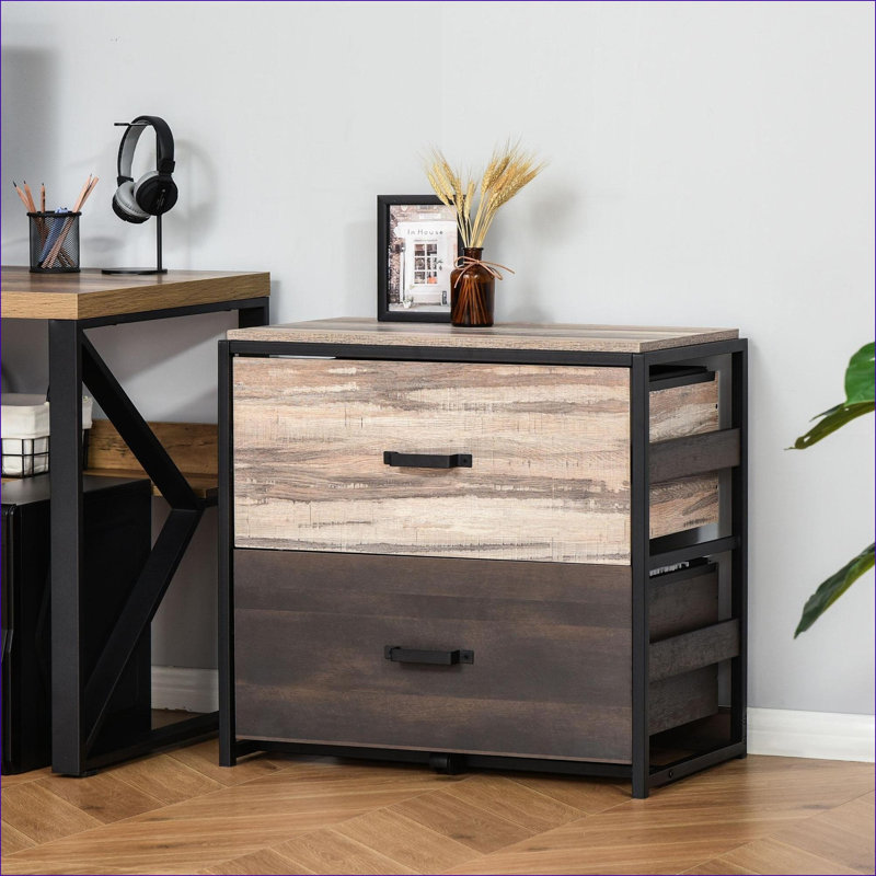 Classeur avec 2 grands tiroirs, armoire d'entrée