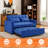54" Velvet Convertible 3-In-1 Sofa Bed-335867754