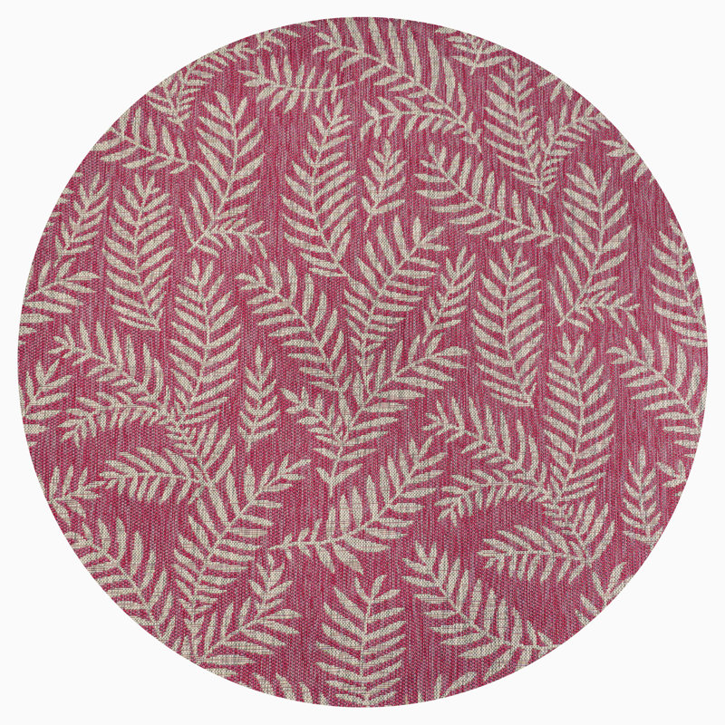 Tapis fuchsia / gris clair Hesperus Nevis, Rond 5 pi 3 po