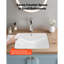 Lavabo de salle de bain encastrable, vasque rectangulaire en céramique blanche avec trou de trop-plein, encastré dans le comptoir, lavabo encastré dans un lavabo de salle de bain moderne, petit espace
