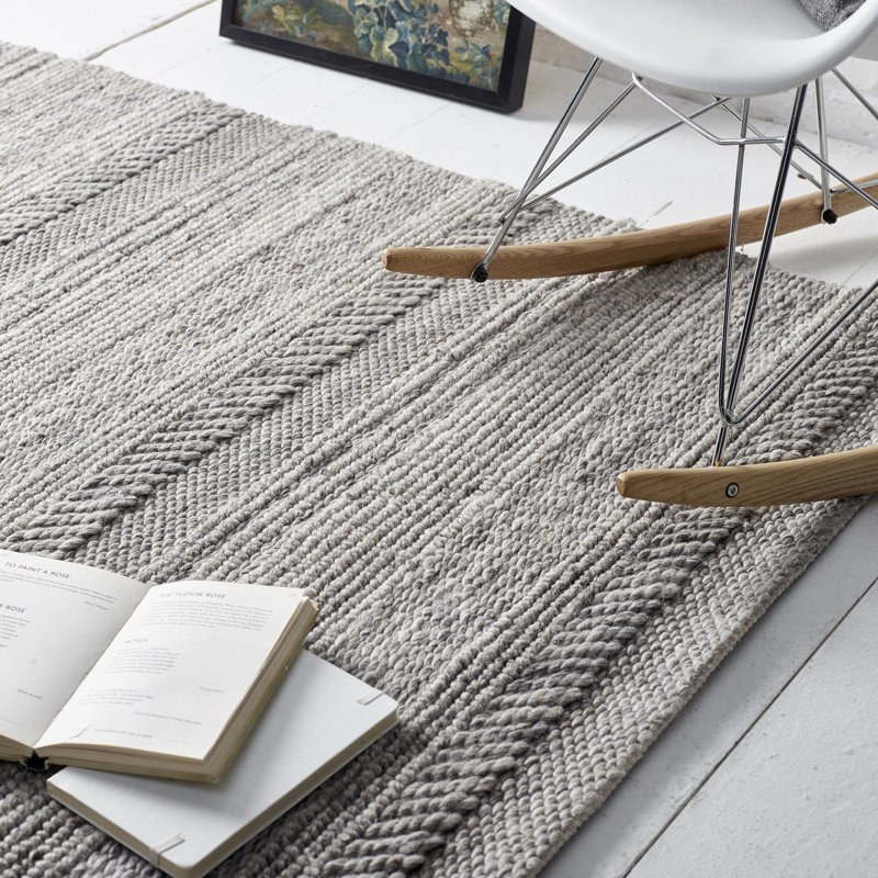 Roiguez Solid Colour Hand Woven Area Rug, Rectangle 160 x 230cm