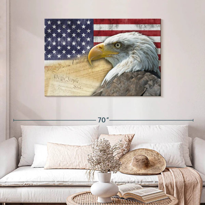 American National Eagle, 30" H x 45" W