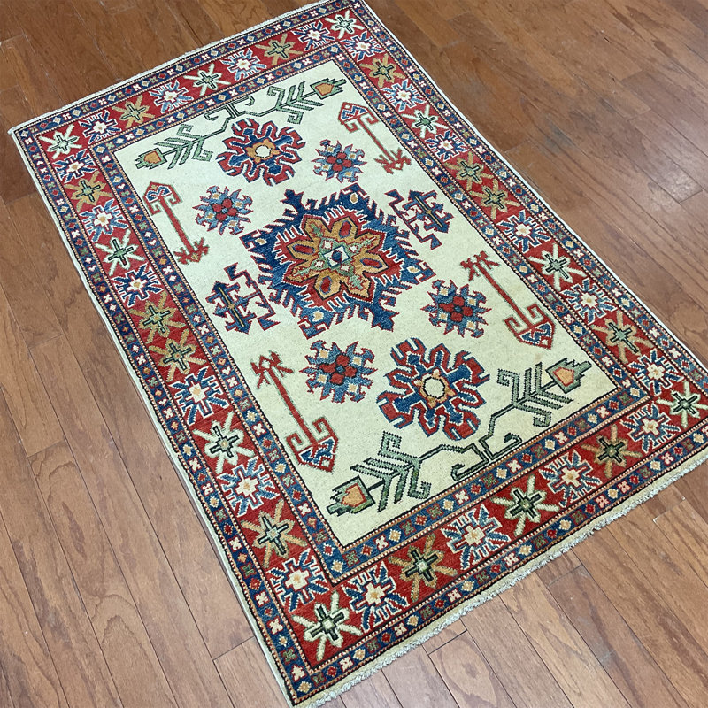  Handmade Kazak Wool Rug